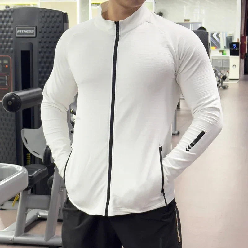 Outdoor Sport Jacket Men - Veste collante de compression élastique pour