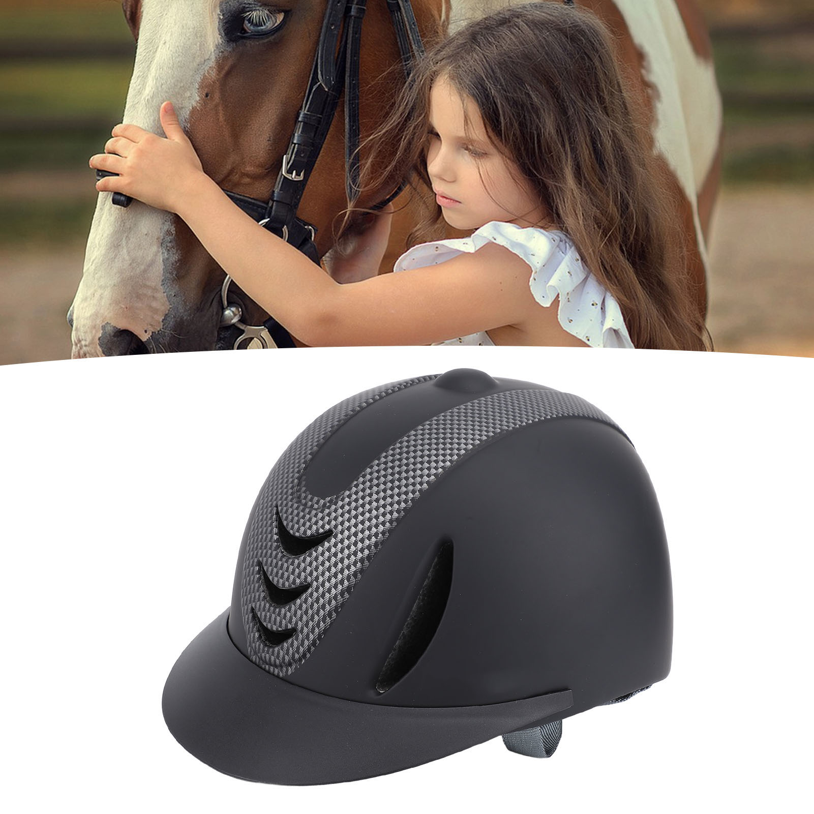 Equestrian Helmet - Casque d'équitation pour enfants, doublure amovible