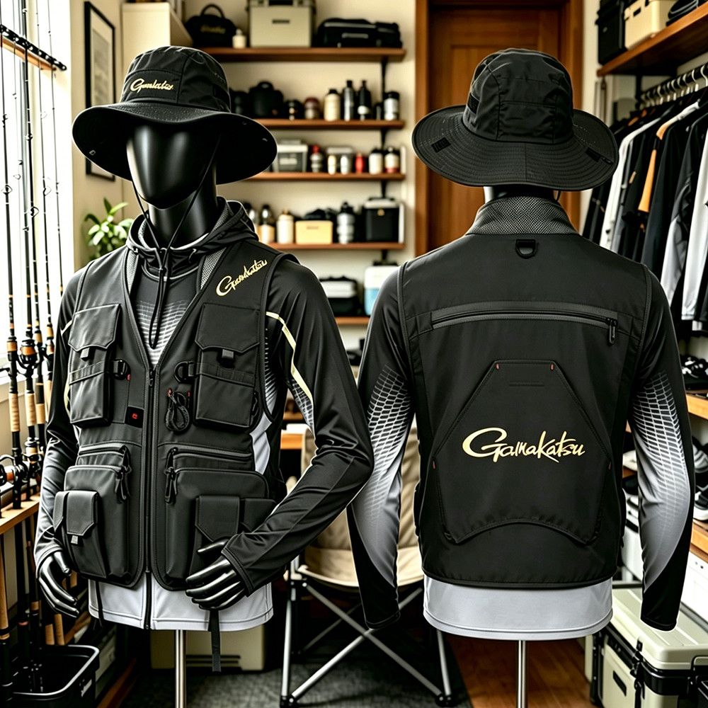 Outdoor Sport Jacket - Gamakatsu Gilet de pêche multi-poches pour