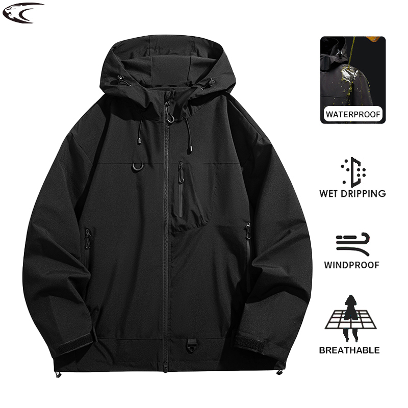 Outdoor Sport Waterproof Jacket - LNGXO Veste coupe-vent imperméable unisexe pour