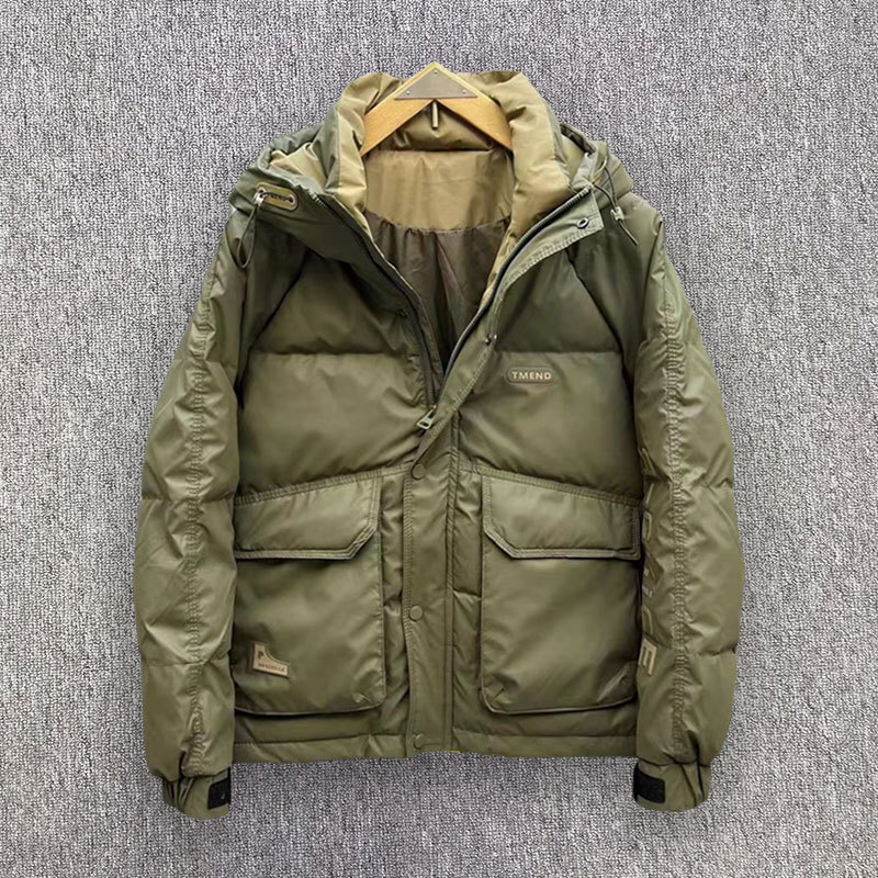 Outdoor Sport Coat - Doudoune courte à capuche coupe-vent pour