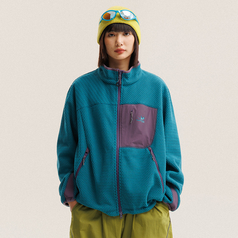 Veste polaire à rayures ondulé - Outdoor Sport Coat avis et prix